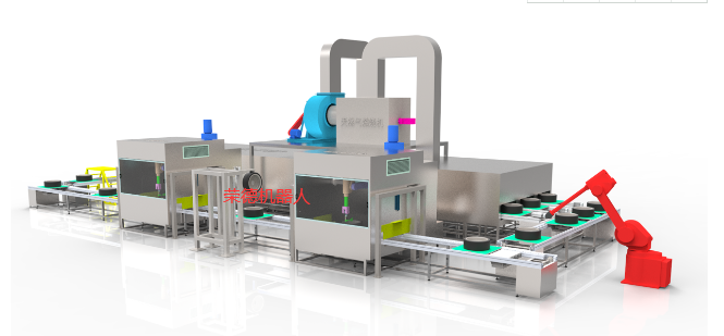 橡膠輪胎機(jī)器人自動噴涂線
